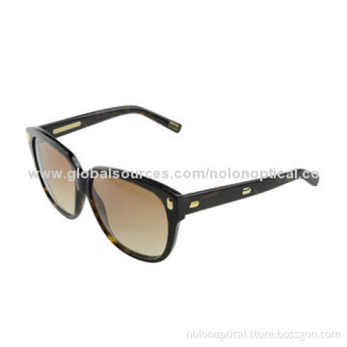 Acetate Unisex Sunglasses with Metal Trim, Customized Logos Accepted, OEM/ODM Welcomed
